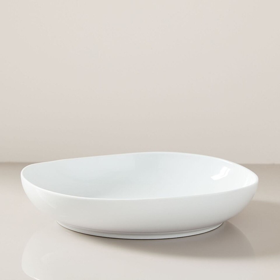 Organic Shaped Dinner Bowls White (Set of 4) West Elm UK